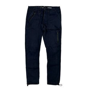 Mens Y2K Publish Brand Navy Slim Streetwear Pants Size 32x28